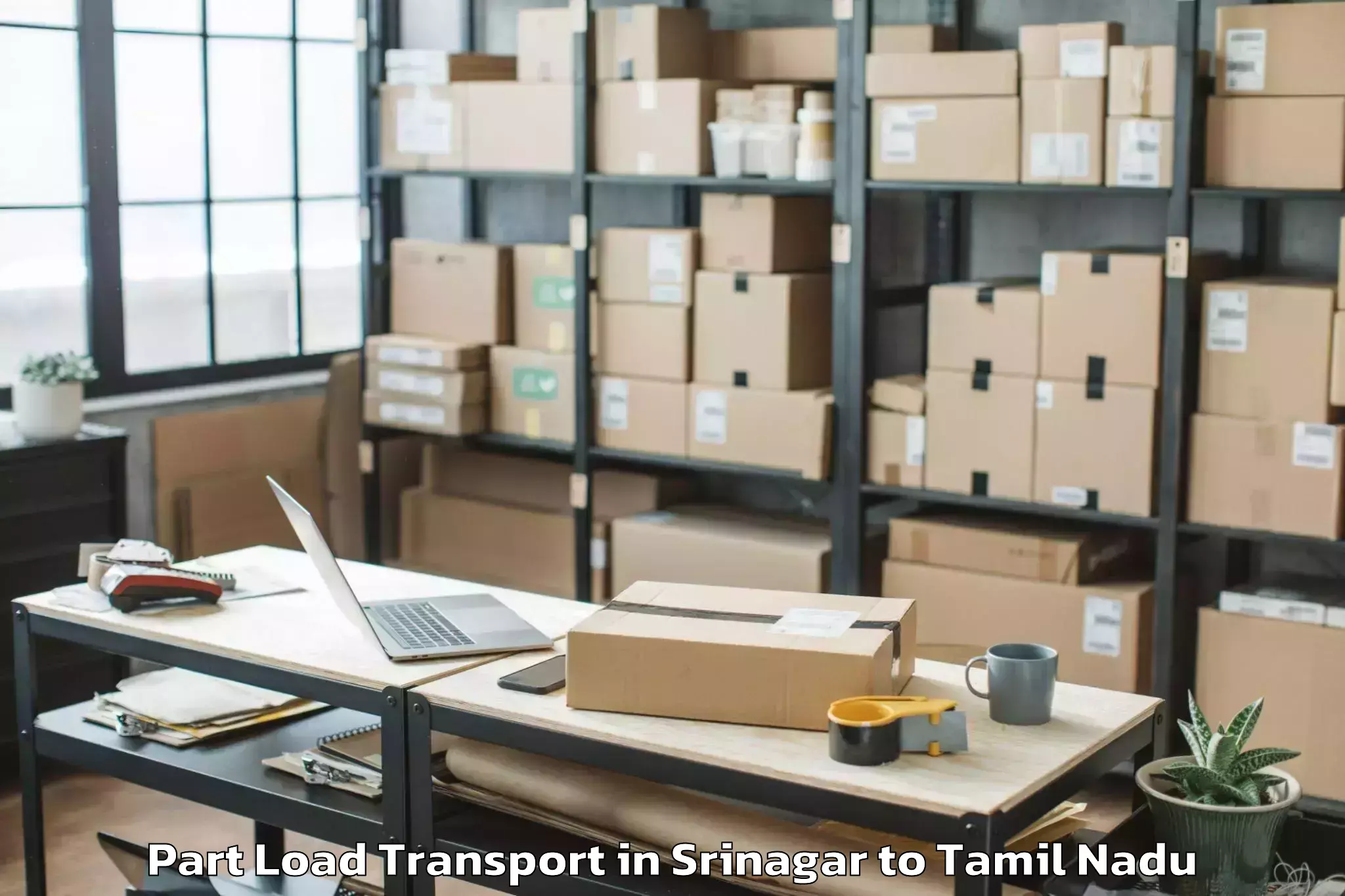 Srinagar to Sastra University Thanjavur Part Load Transport Booking